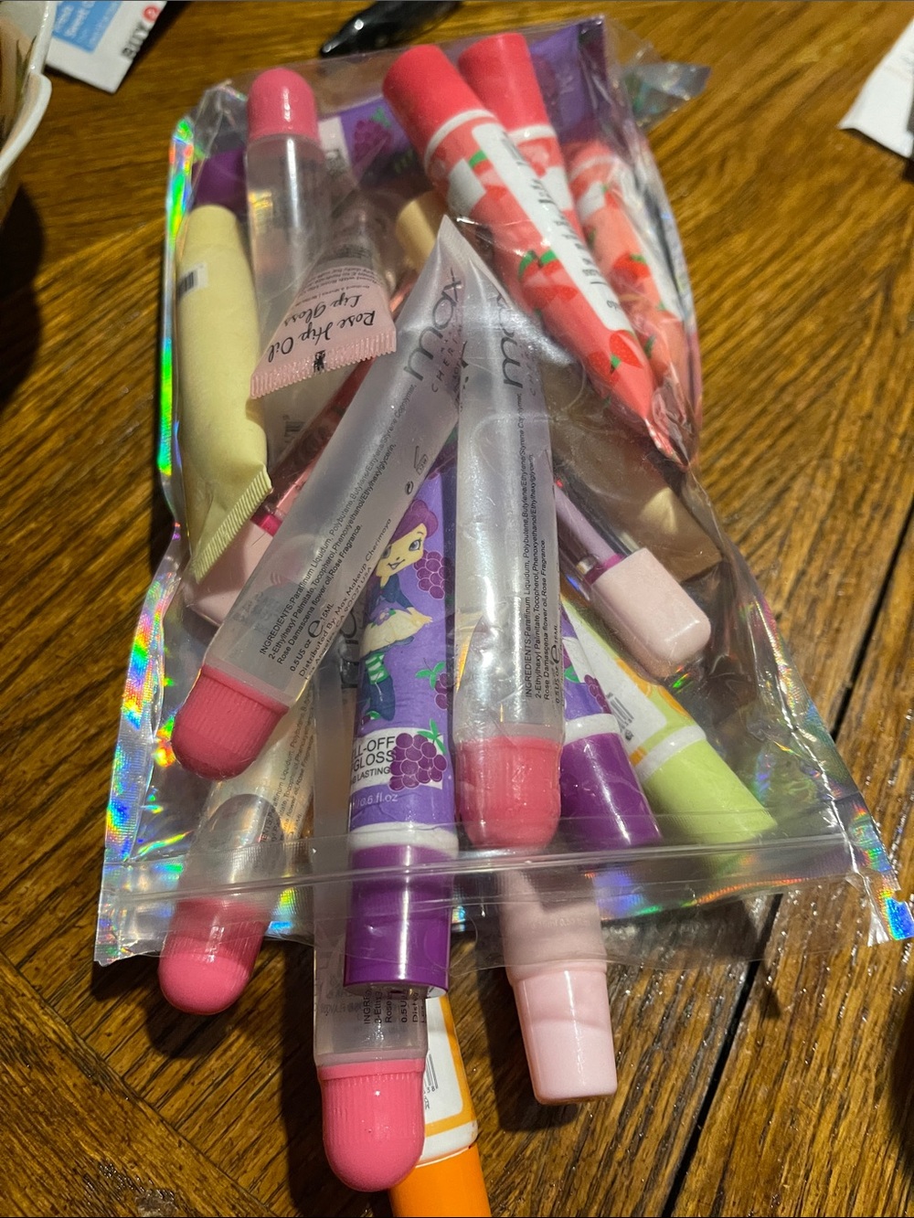 Max Studio Lip Gloss & Balm Assortment in Pink, Purple, Red, Green